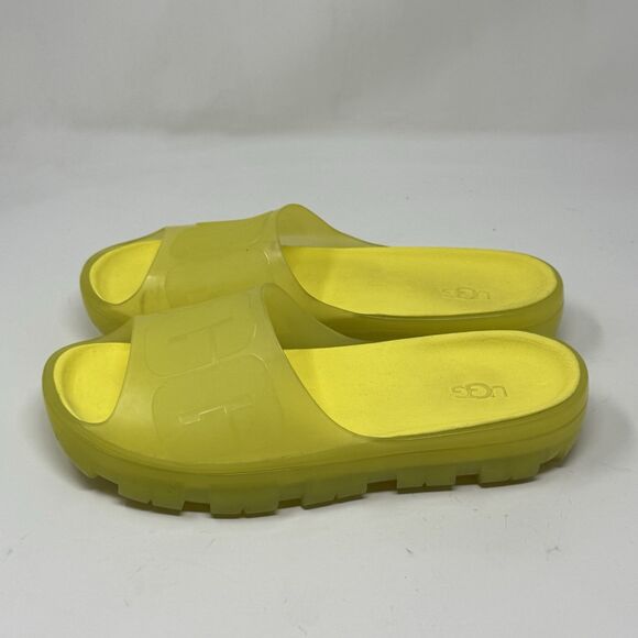 UGG Jella Clear Slide Platform Sandals Womens 10 Yellow Translucent Pool Vacay - Picture 4 of 16